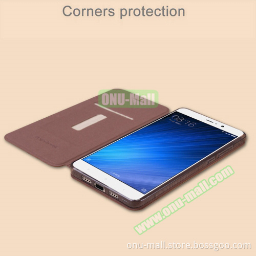 NEW Arrival Leather Case for Xiaomi Mi5s Plus Case with Wake-up Function